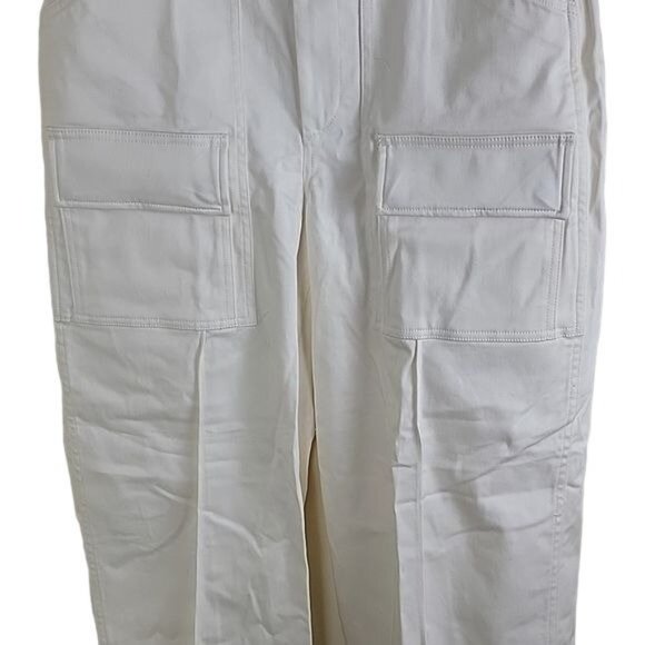 Polo Ralph Lauren Wide Legs Cargo Myer Pants color White NWOT - Picture 4 of 11